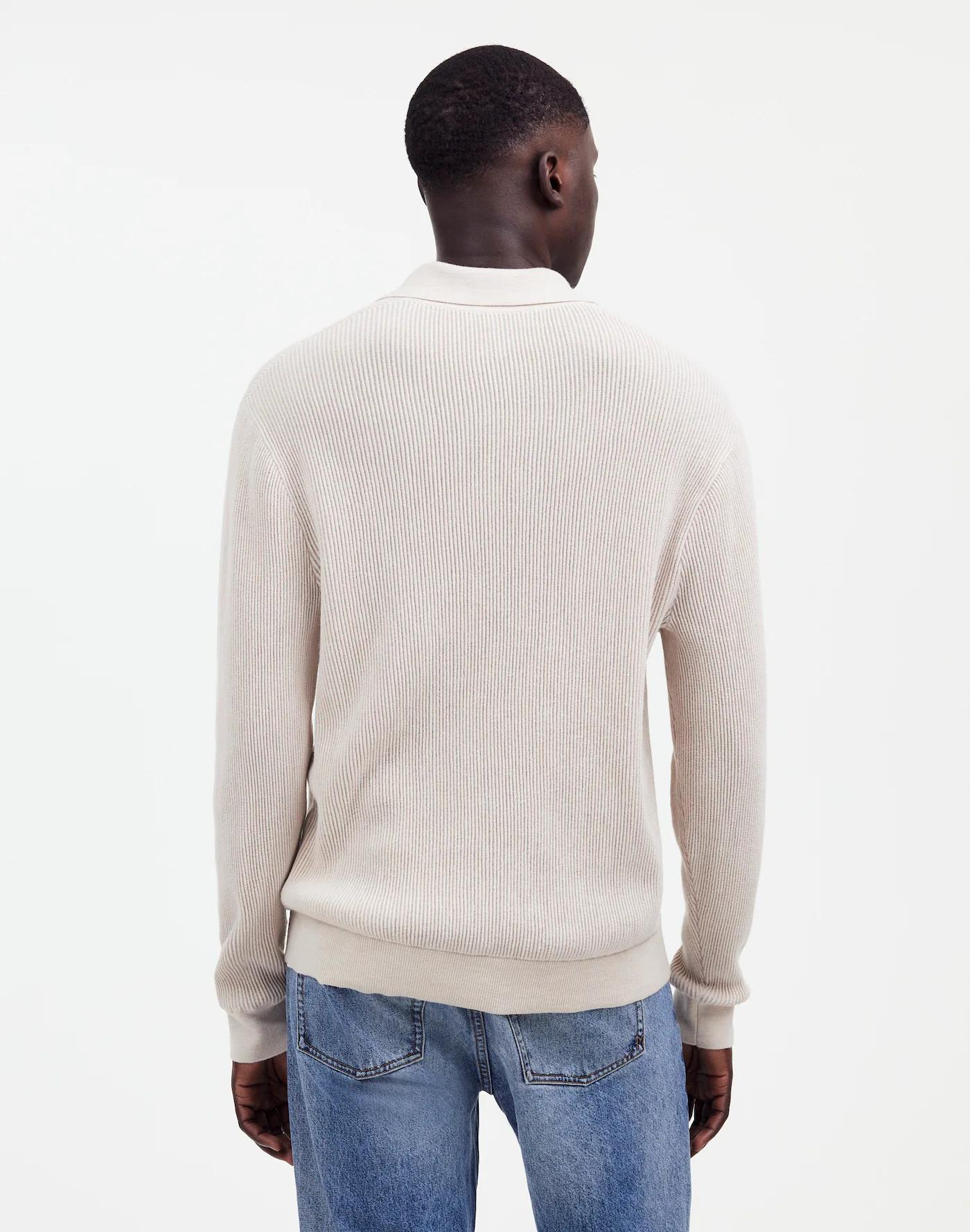 Johnny-Collar Sweater Polo Shirt in Merino Wool Product Image