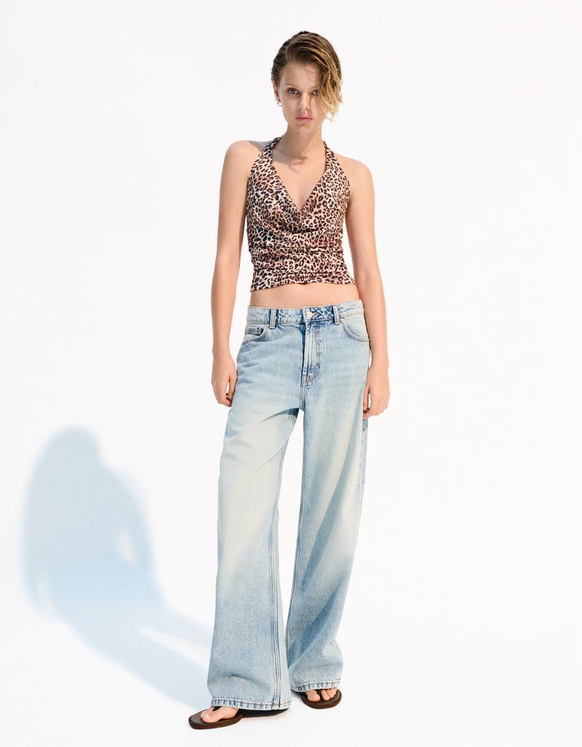 Draped halter neck top Product Image