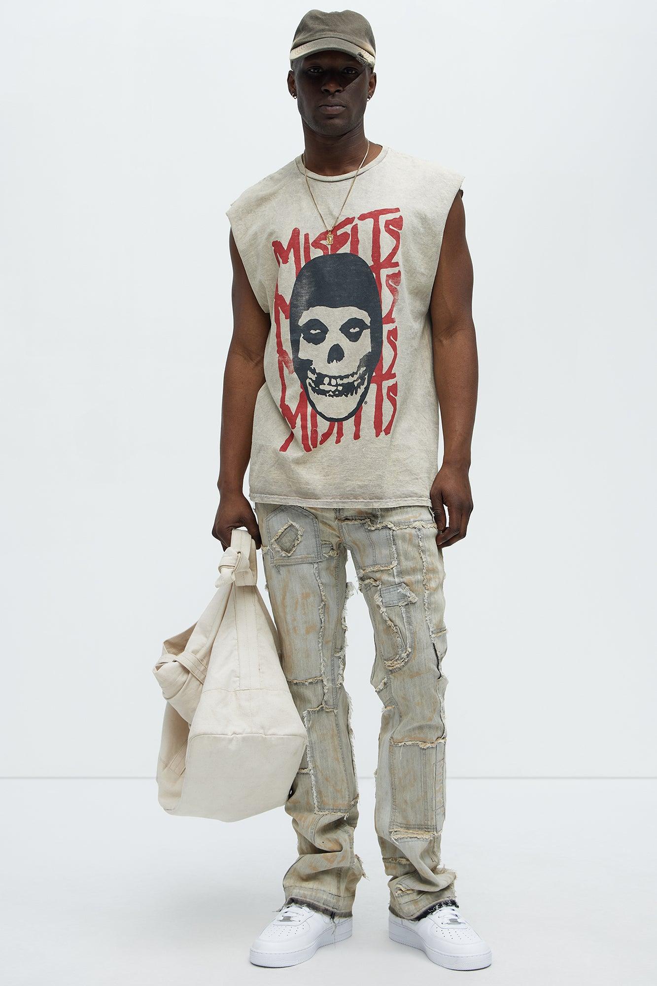Misfits Muscle Tee - Taupe Product Image