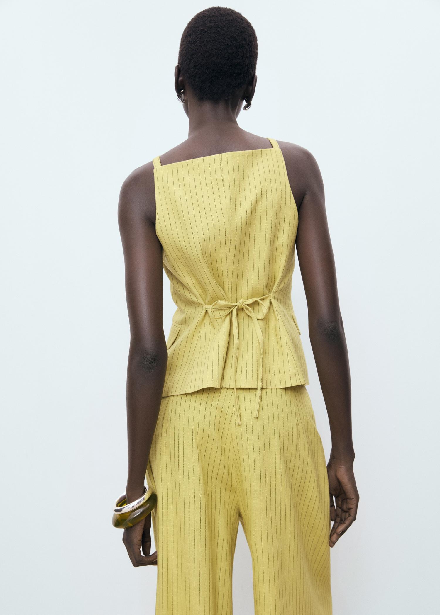 Buttons striped top - Women | MANGO USA Product Image