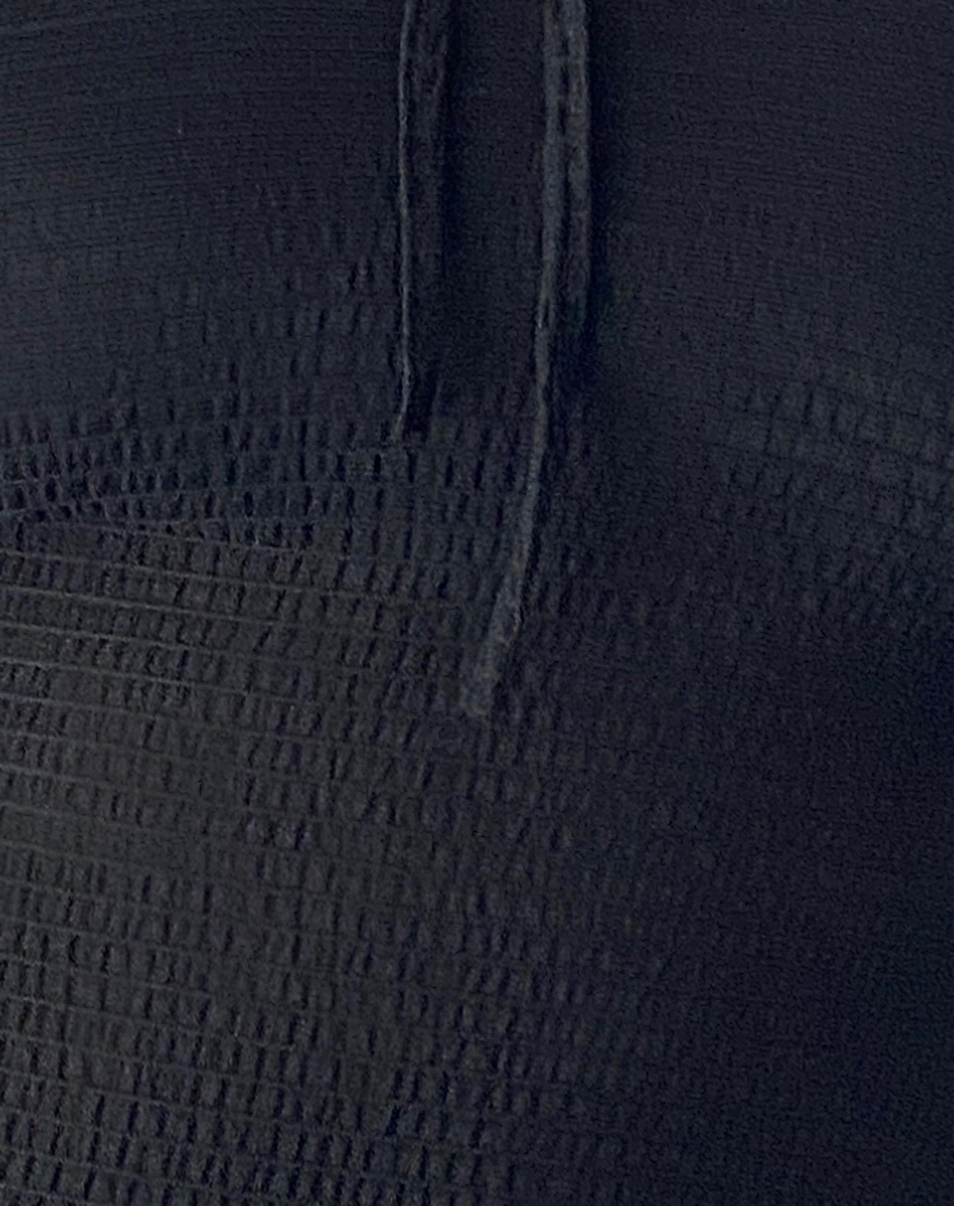 Alondra Long Sleeve Tie Front Top in Textured Black Female Product Image