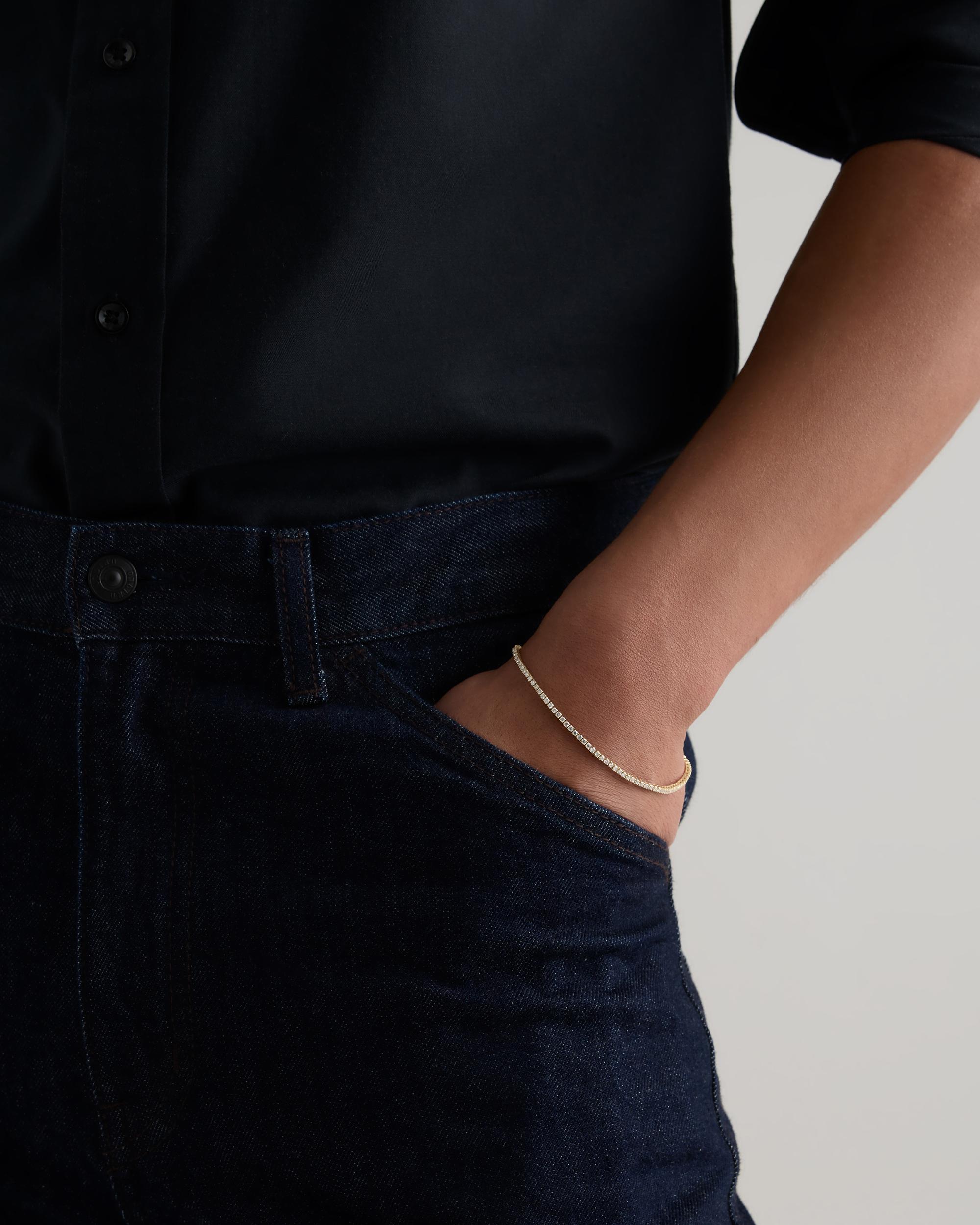 Quince | Women's 14K Gold Lab Grown Diamond Tennis Bracelet Product Image