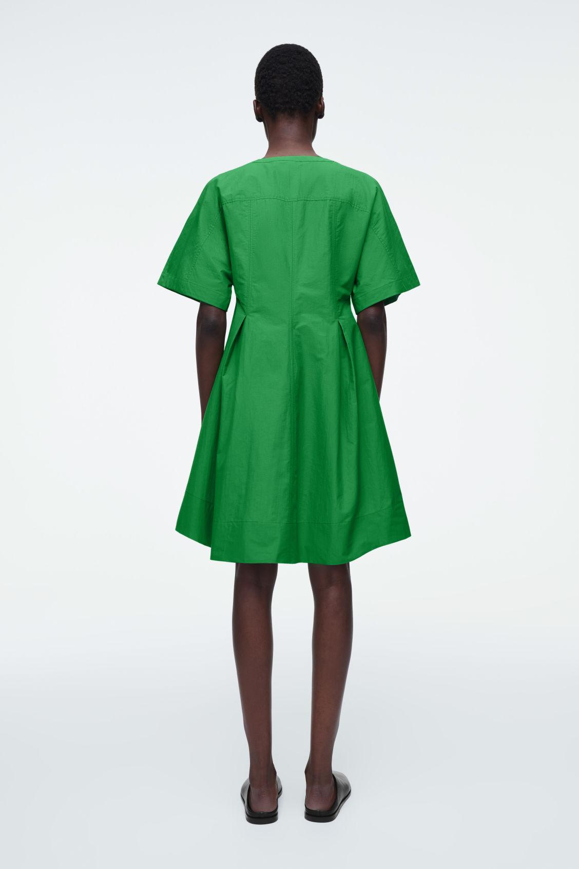 PLEATED A-LINE MINI DRESS Product Image