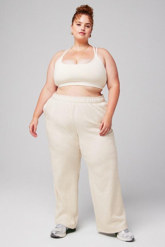 Cozy Fleece Wide Leg Sweatpant Product Image