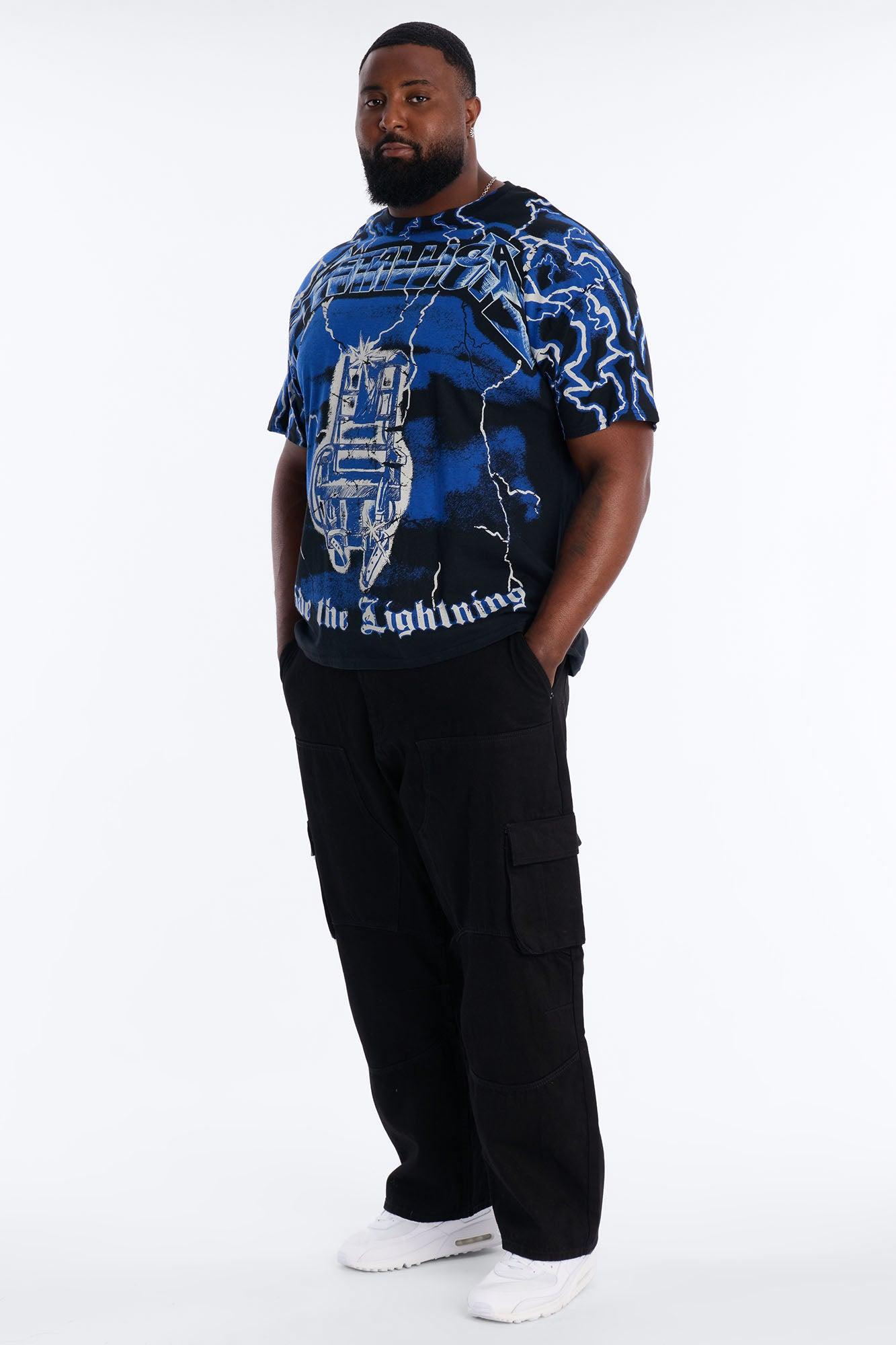 Metallica Ride The Lightning All Over Print Short Sleeve Tee - Black Male Product Image