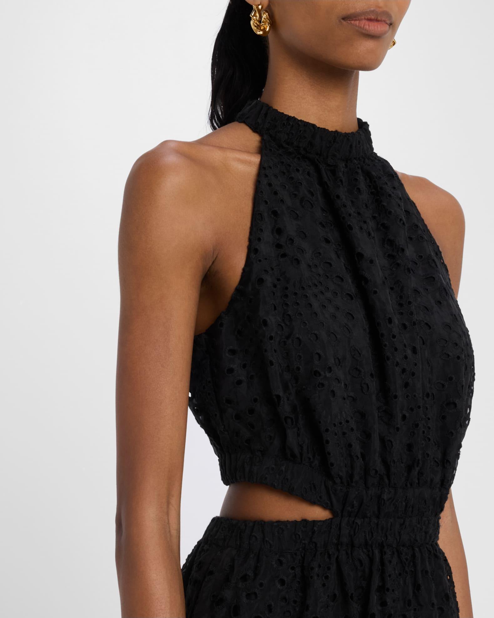 Claudia Embroidered Cutout Maxi Dress Product Image