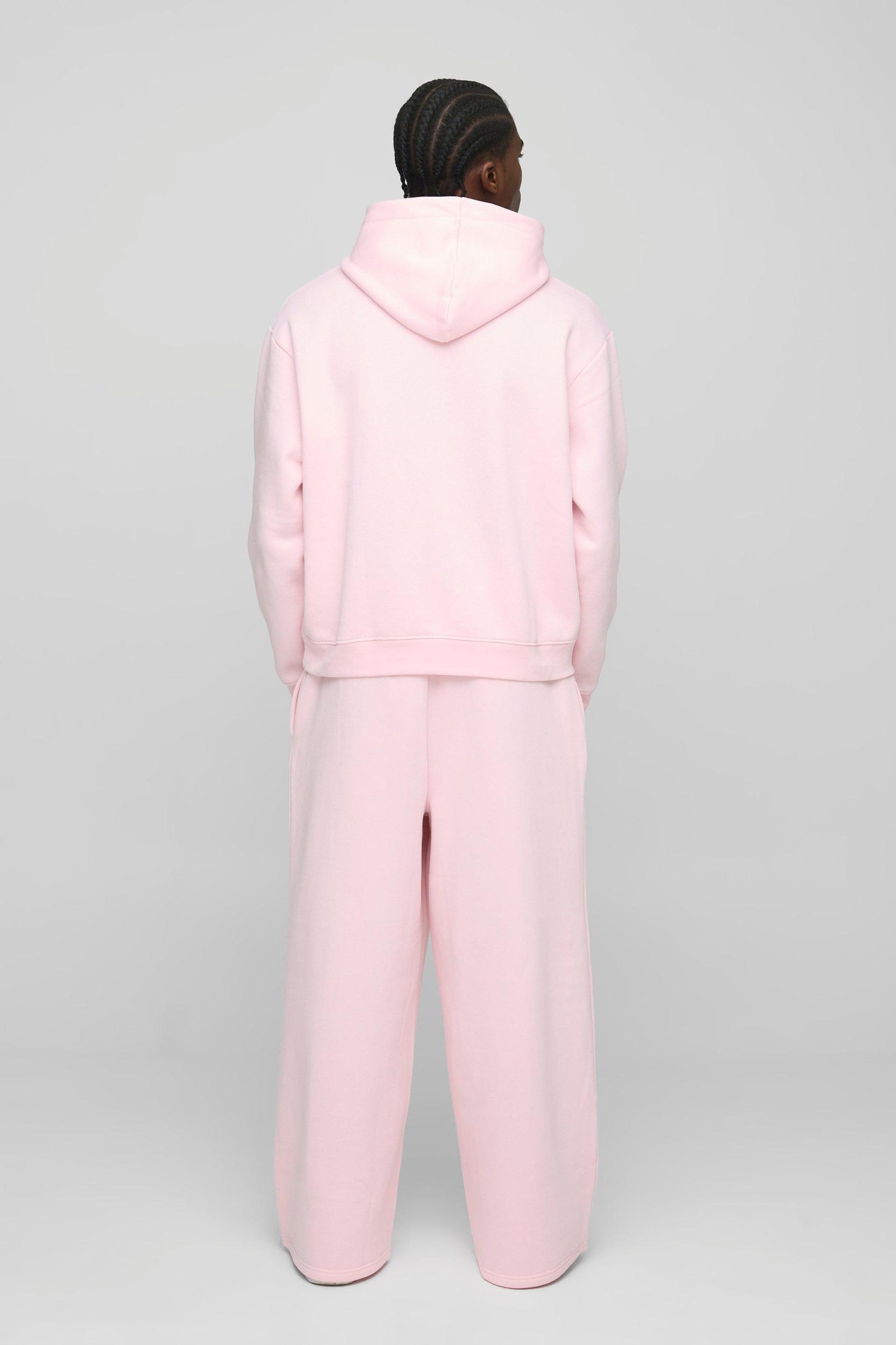 Oversized Boxy Homme Debossed Hooded Tracksuit | boohooMAN USA Product Image