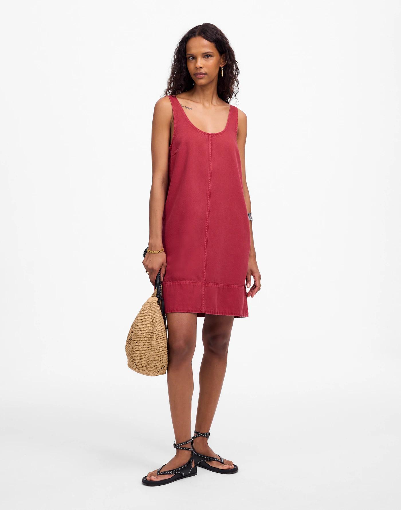 Denim Scoopneck Mini Dress Product Image