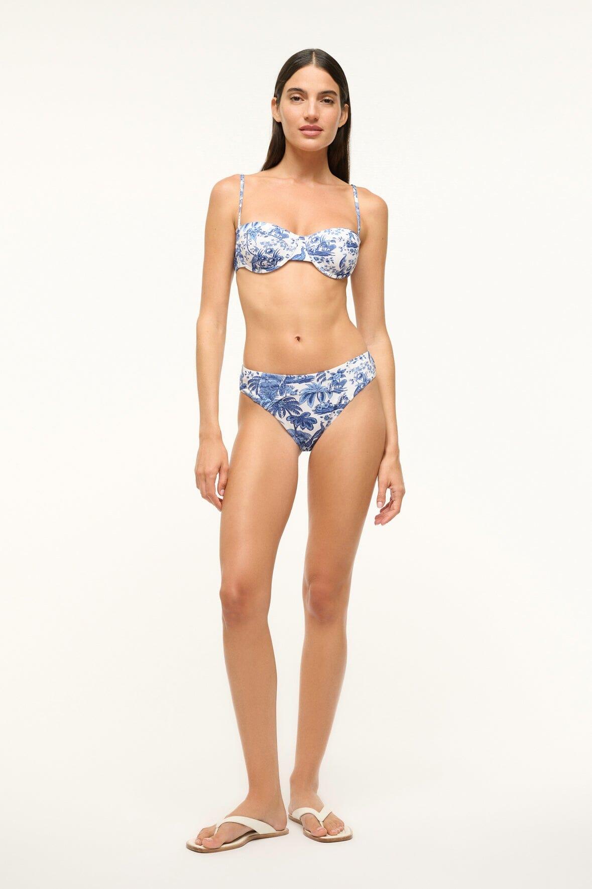 JO BALCONETTE BIKINI TOP | BLUE TOILE Product Image