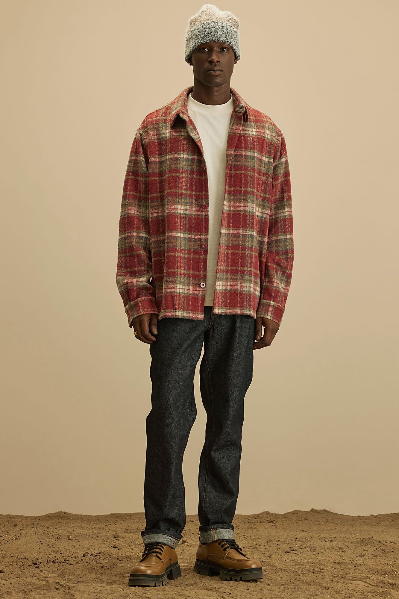 Tondo Plaid Button Up Shirt - Red/combo Product Image