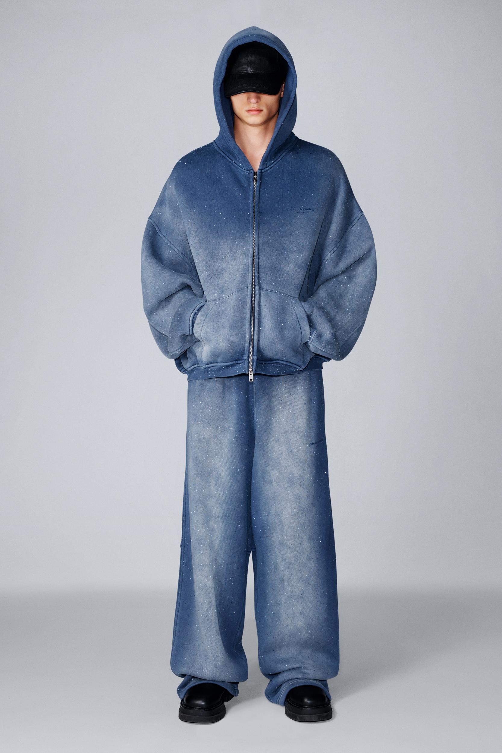 Crystal Hotifx Zip-up Hoodie In Cotton Blend Product Image