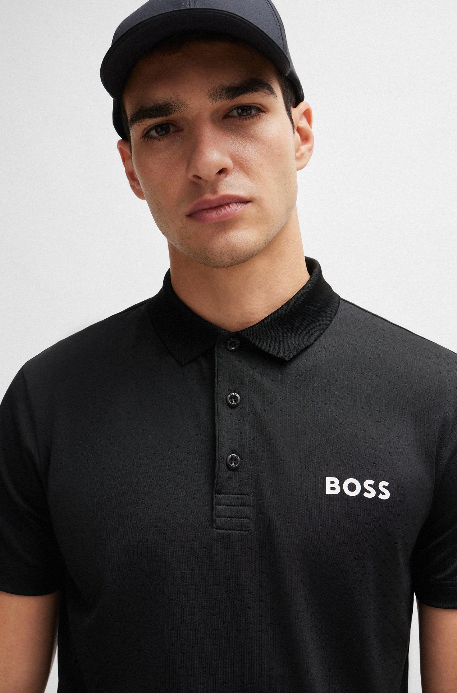 Boss Jacquard Polo Shirt With Contrast Logo Product Image
