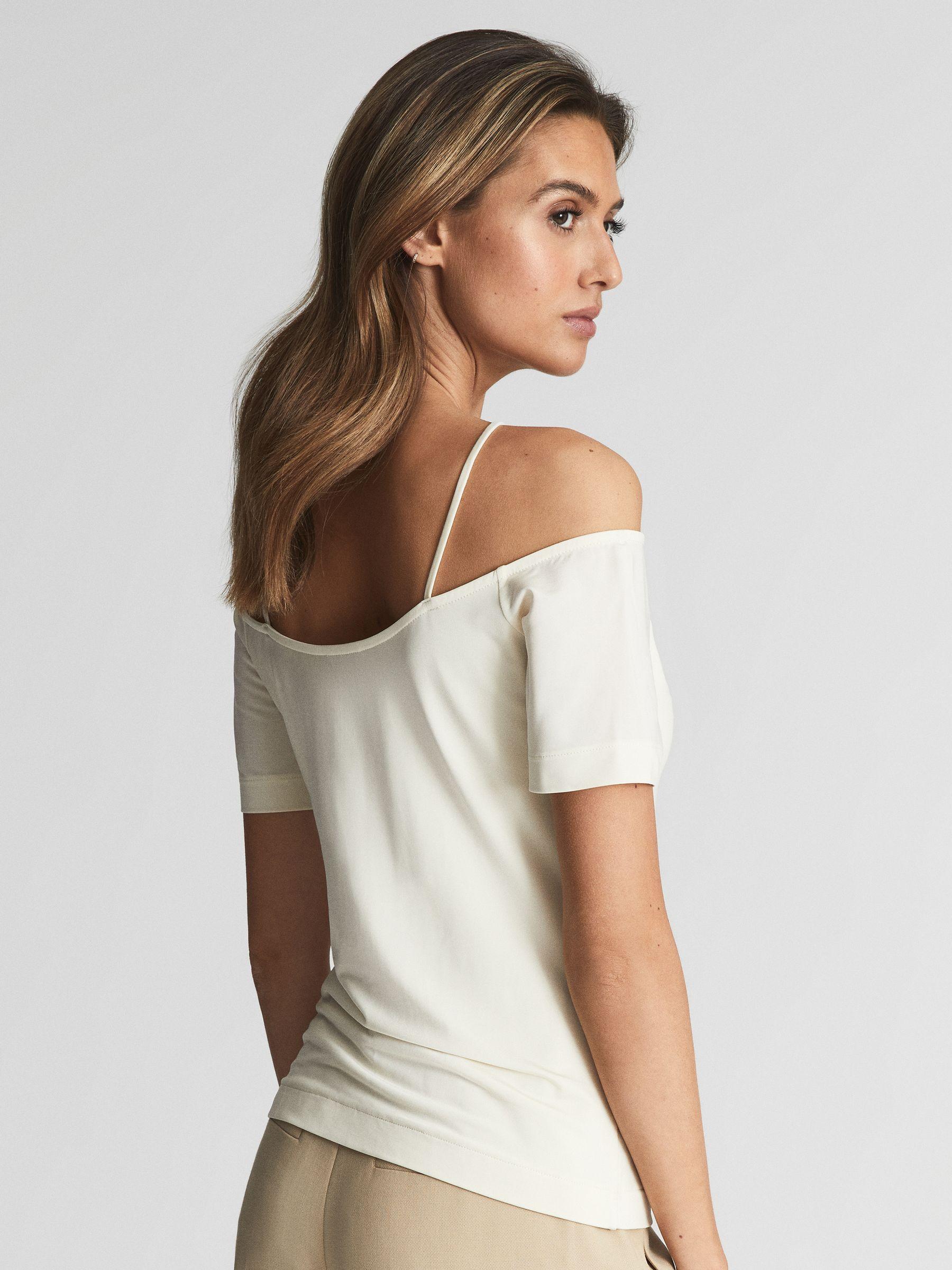 Off-Shoulder Strap Top in Cream Product Image