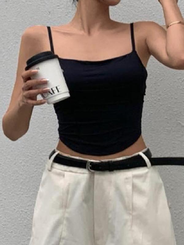 Fish Bone Stretchy Slim Corset Top Product Image