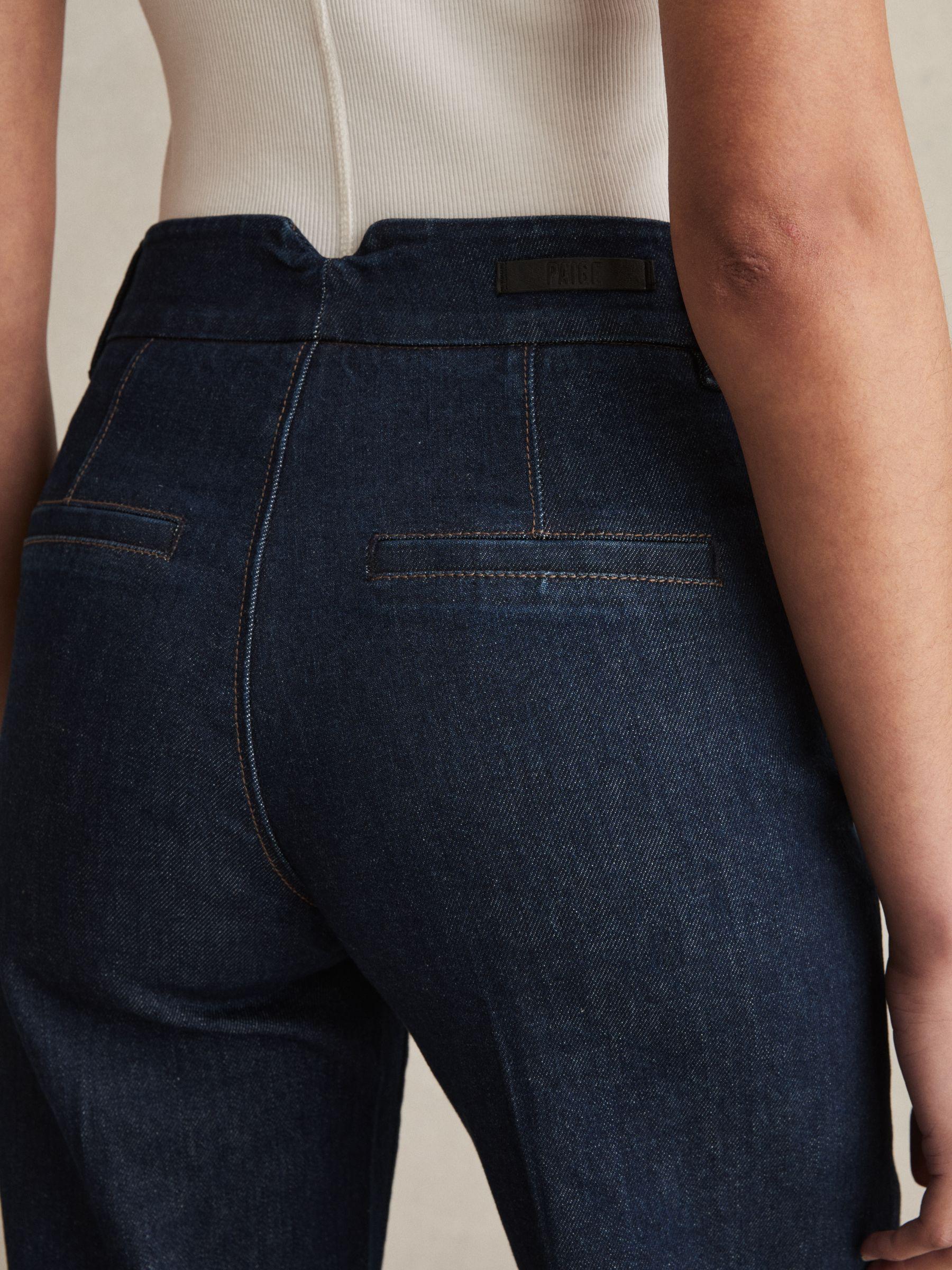 Paige Petite Wide-Leg Jeans in Dark Edinburgh Blue Product Image