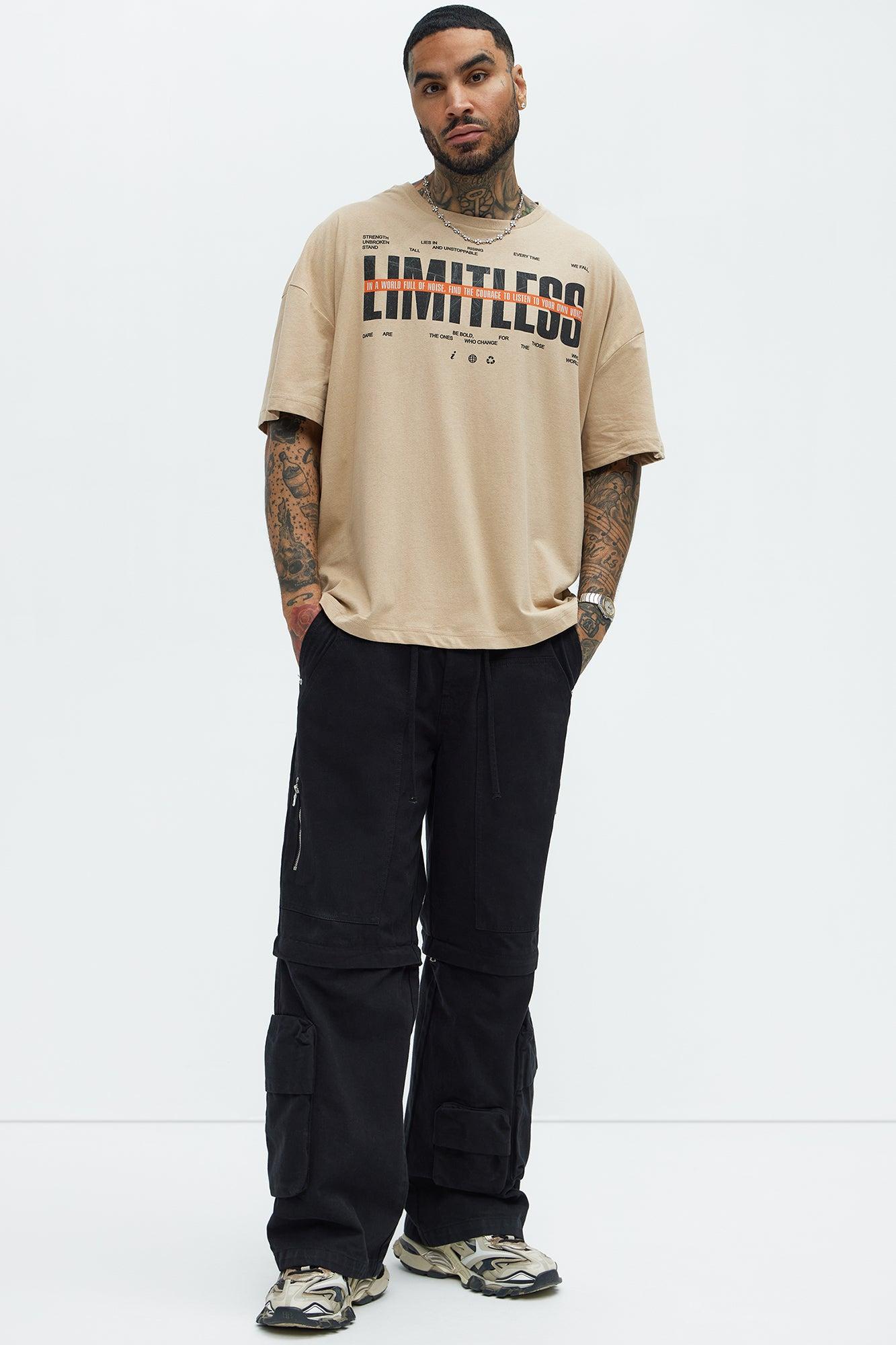 Limitless Mindset Oversized Short Sleeve Tee - Sand Product Image