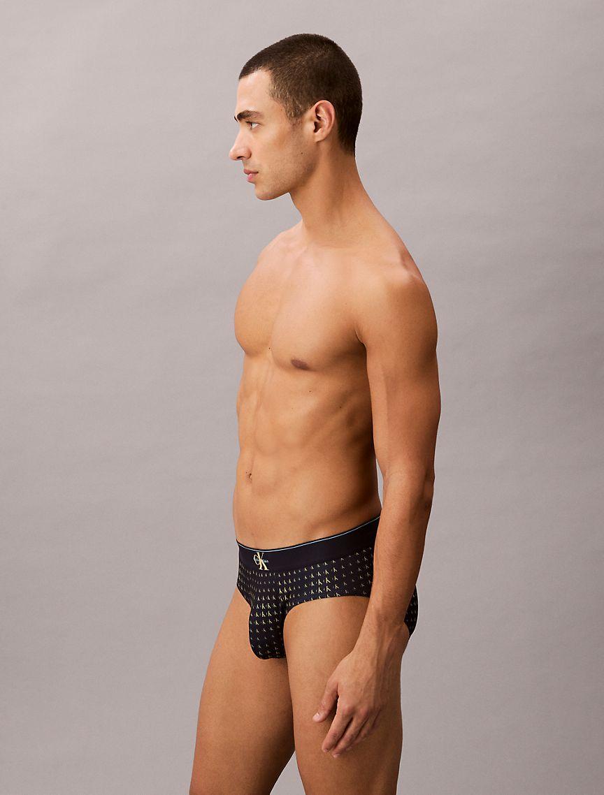 Graphic Monogram Microfiber Stretch Hip Brief Product Image