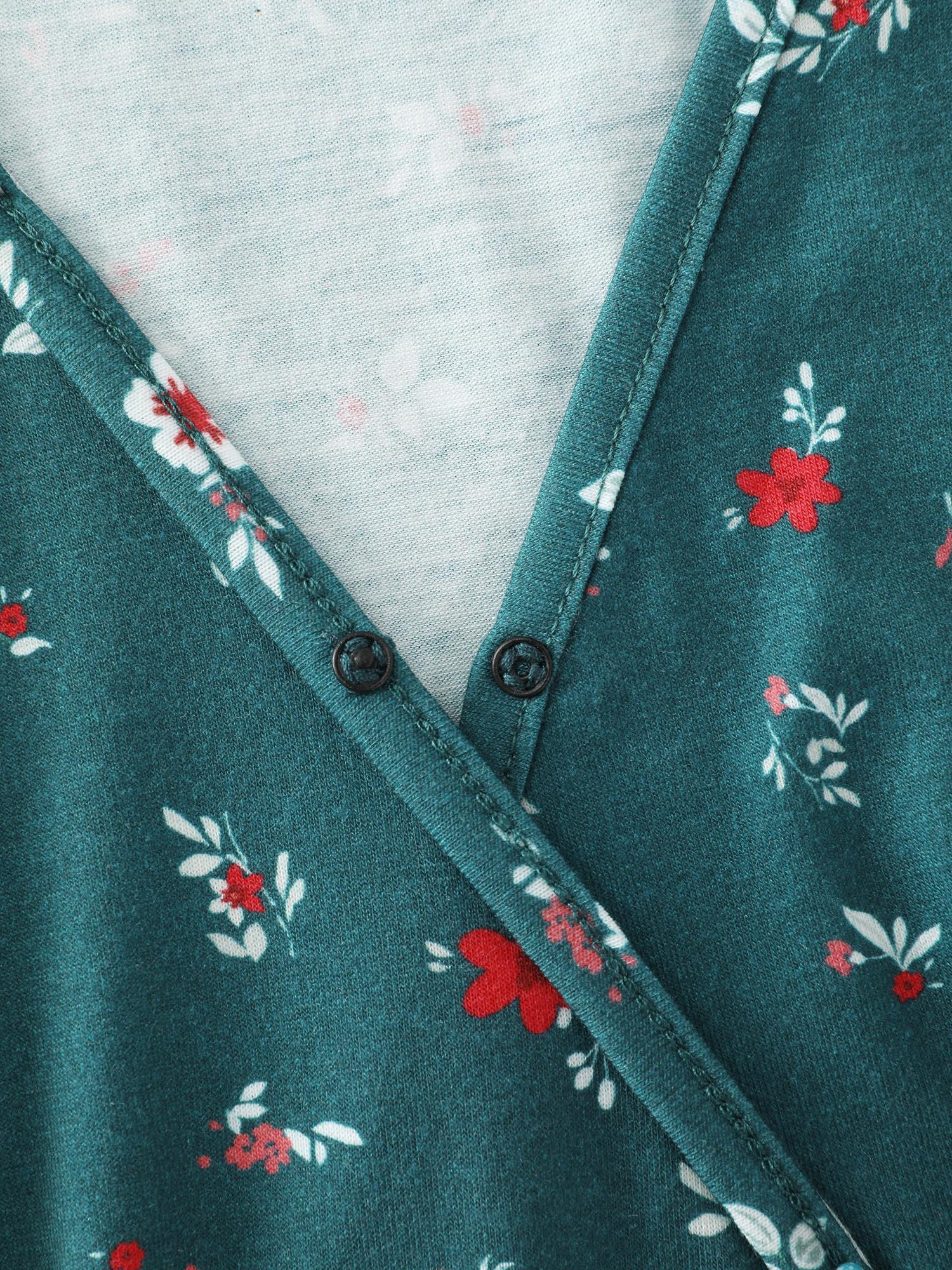 Ditsy Floral Print High Waist Midi Dress Female Product Image