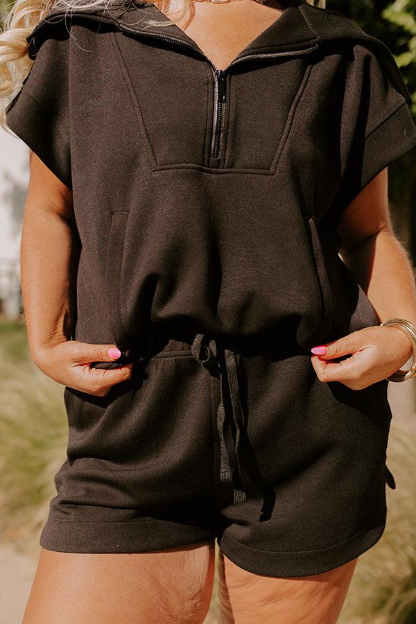 Casual Comfort High Waist Shorts in Black Curves Product Image