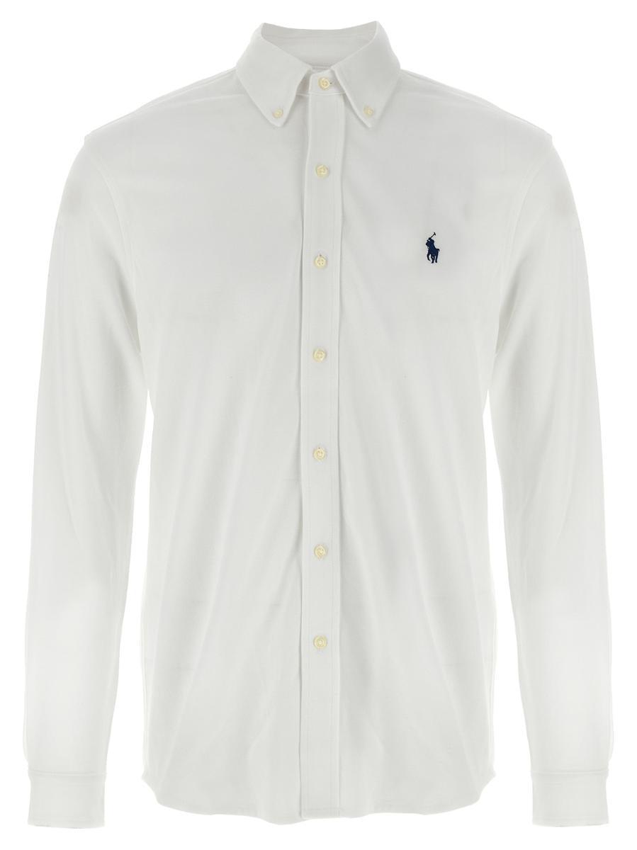 POLO RALPH LAUREN Long Sleeve Sport Shirt Clothing In White Product Image