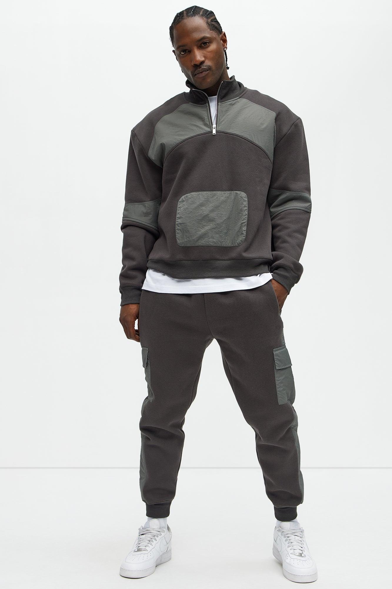 Low Key Quarter Zip Sweatshirt - Brown Product Image