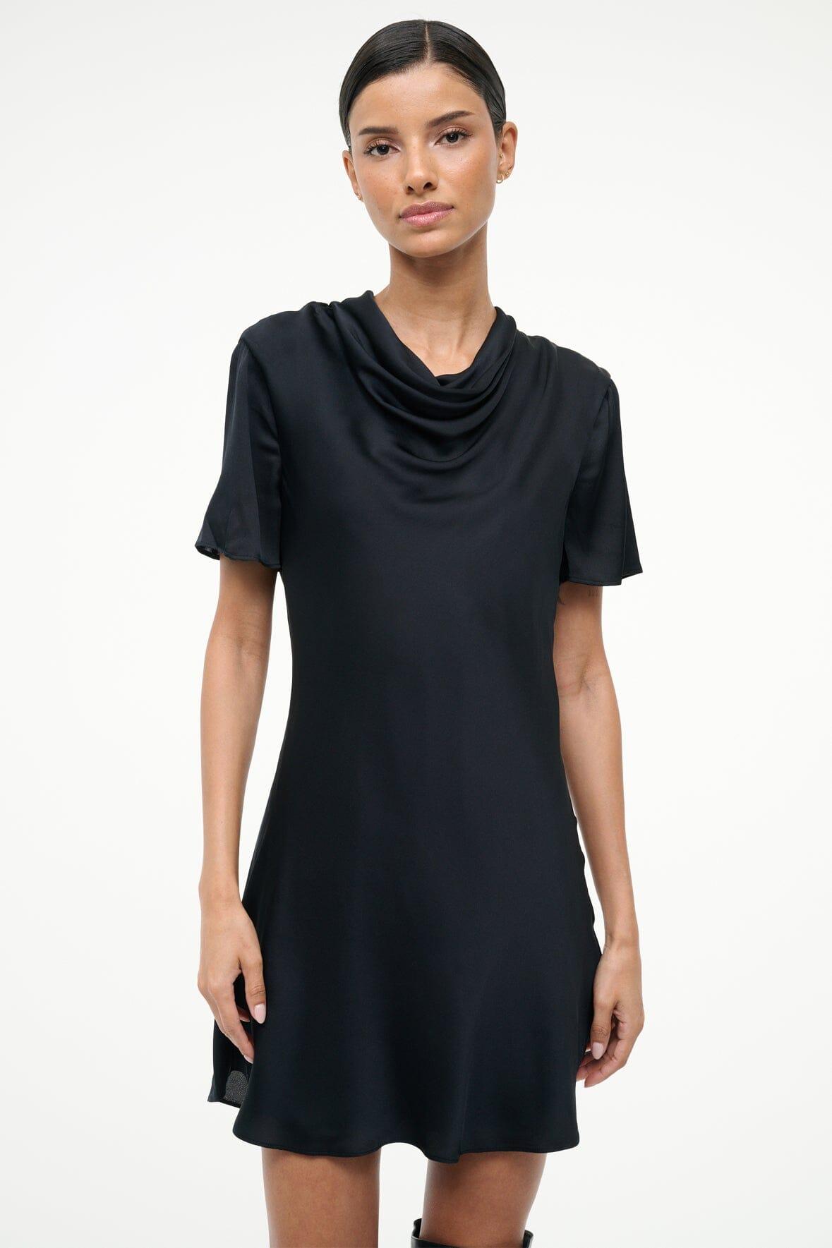 IRIS SILK DRESS | BLACK Product Image