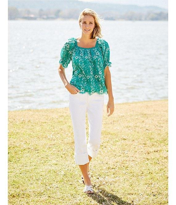 Nurture Woven Square Neck Puff Short Sleeve Top Product Image