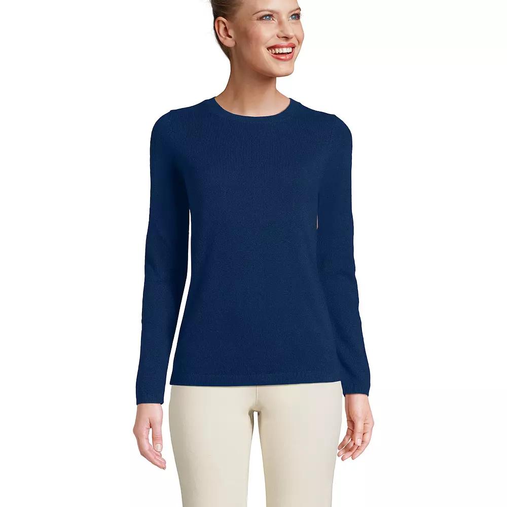 Petite Lands' End Crewneck Cashmere Sweater, Women's,  Product Image