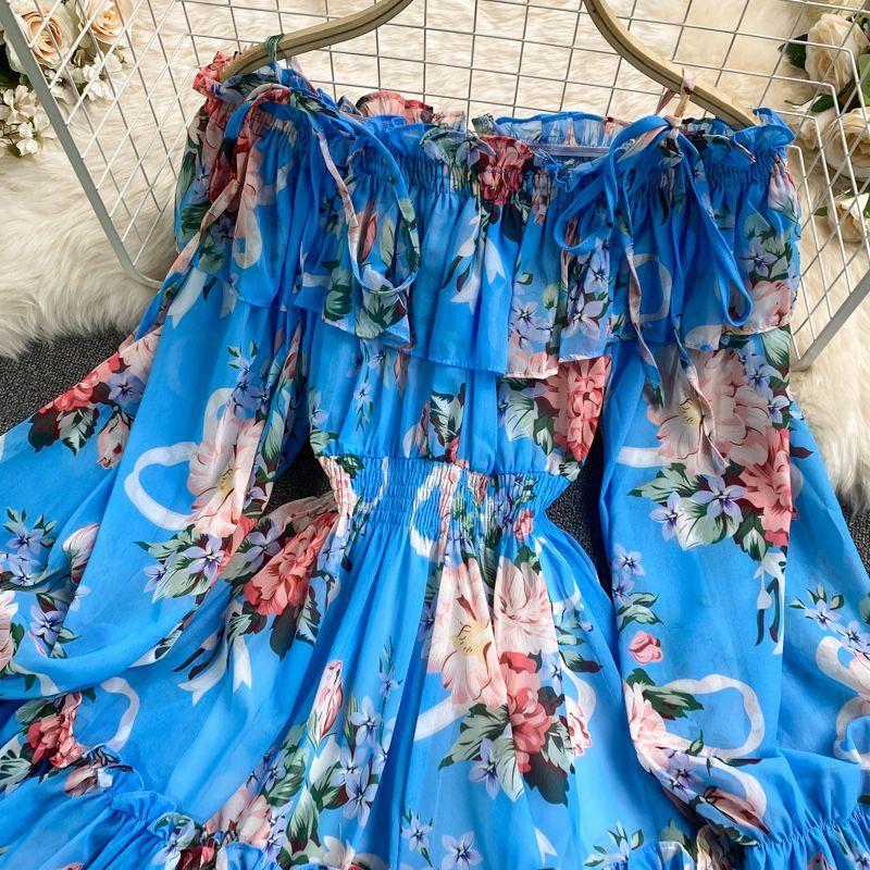 Off Shoulder Floral Print Playsuit Product Image