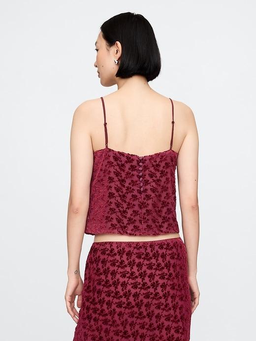 Burnout Velvet Cropped Cami Product Image