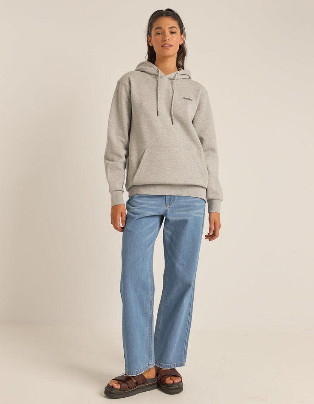 RHYTHM Logo Womens Oversized Hoodie - HEATHER GRAY Product Image