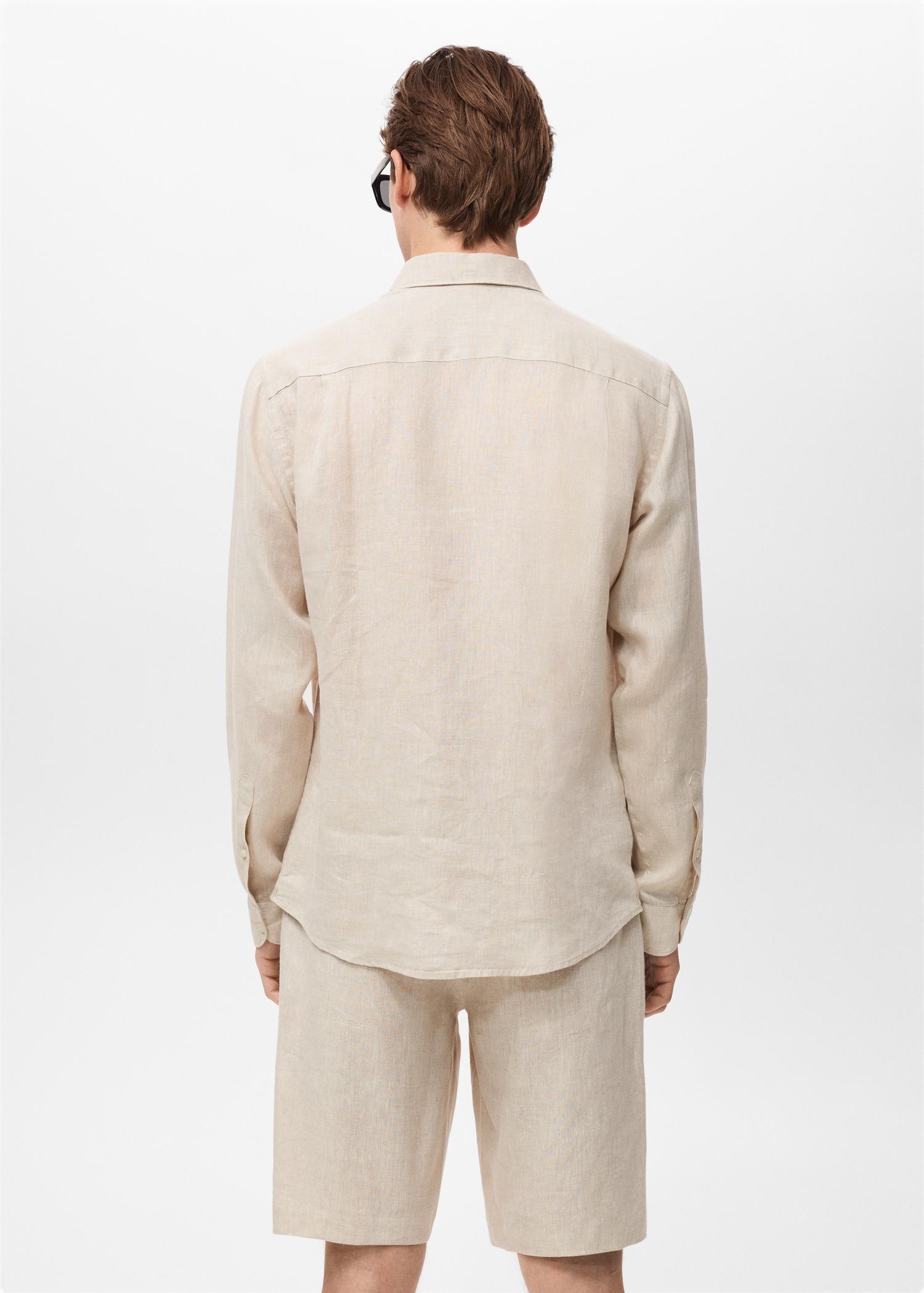 Linen 100% shirt - Men | MANGO USA Product Image