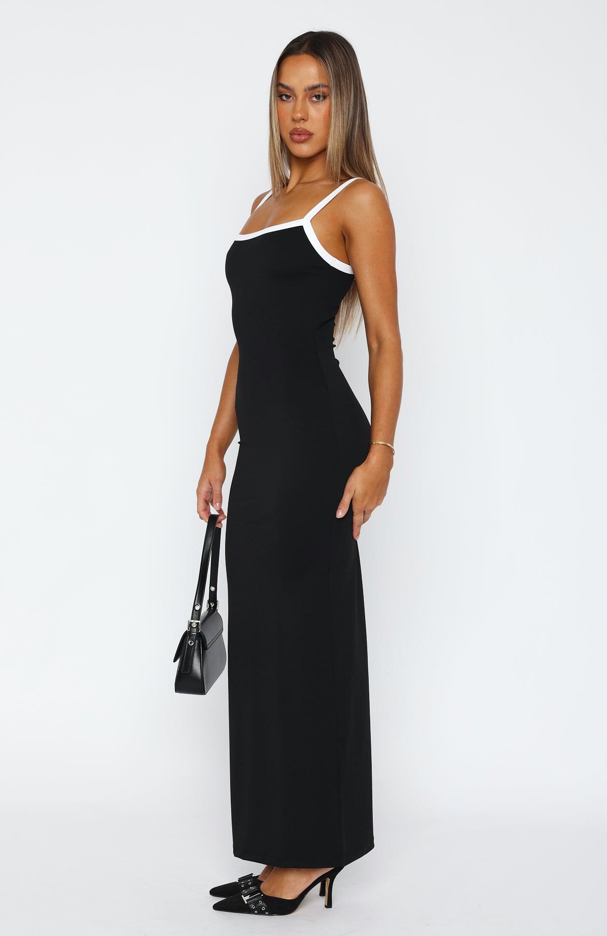 Just Stay Calm Maxi Dress Black Product Image