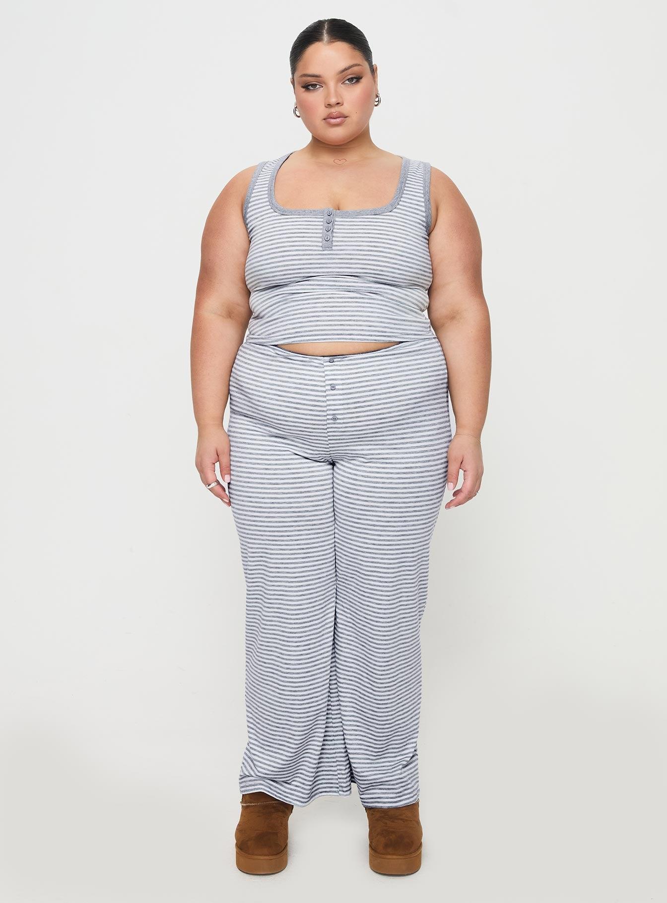 Waffles Stripe Sleep Set Multi Curve Product Image