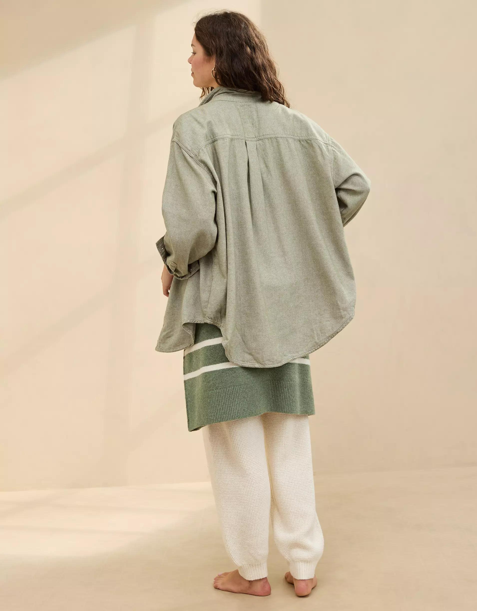 Aerie Anytime Fave Twill Shirt Product Image