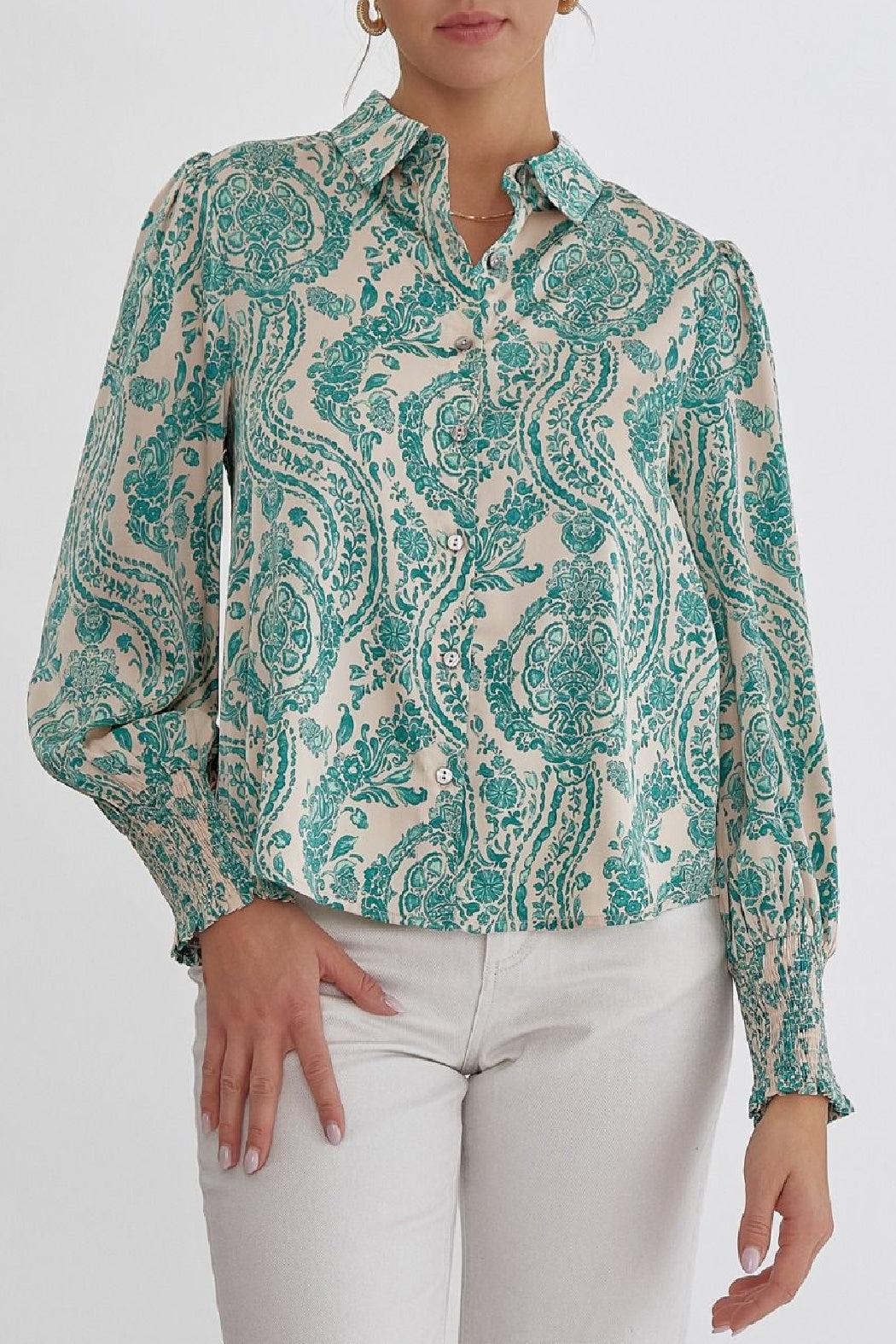 Paisley Button Up Product Image