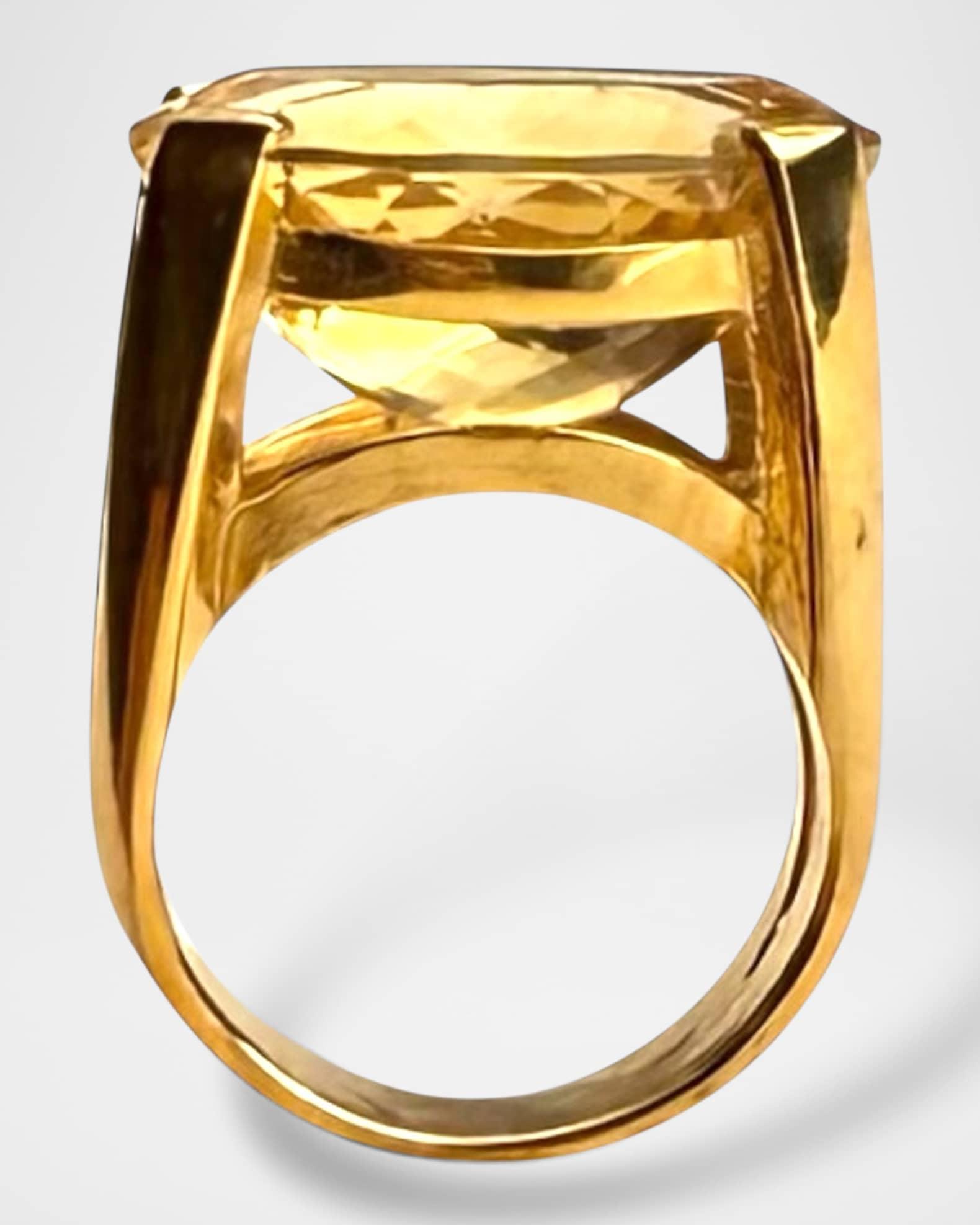 The Faceted Maxi Citrine Statement Ring Product Image