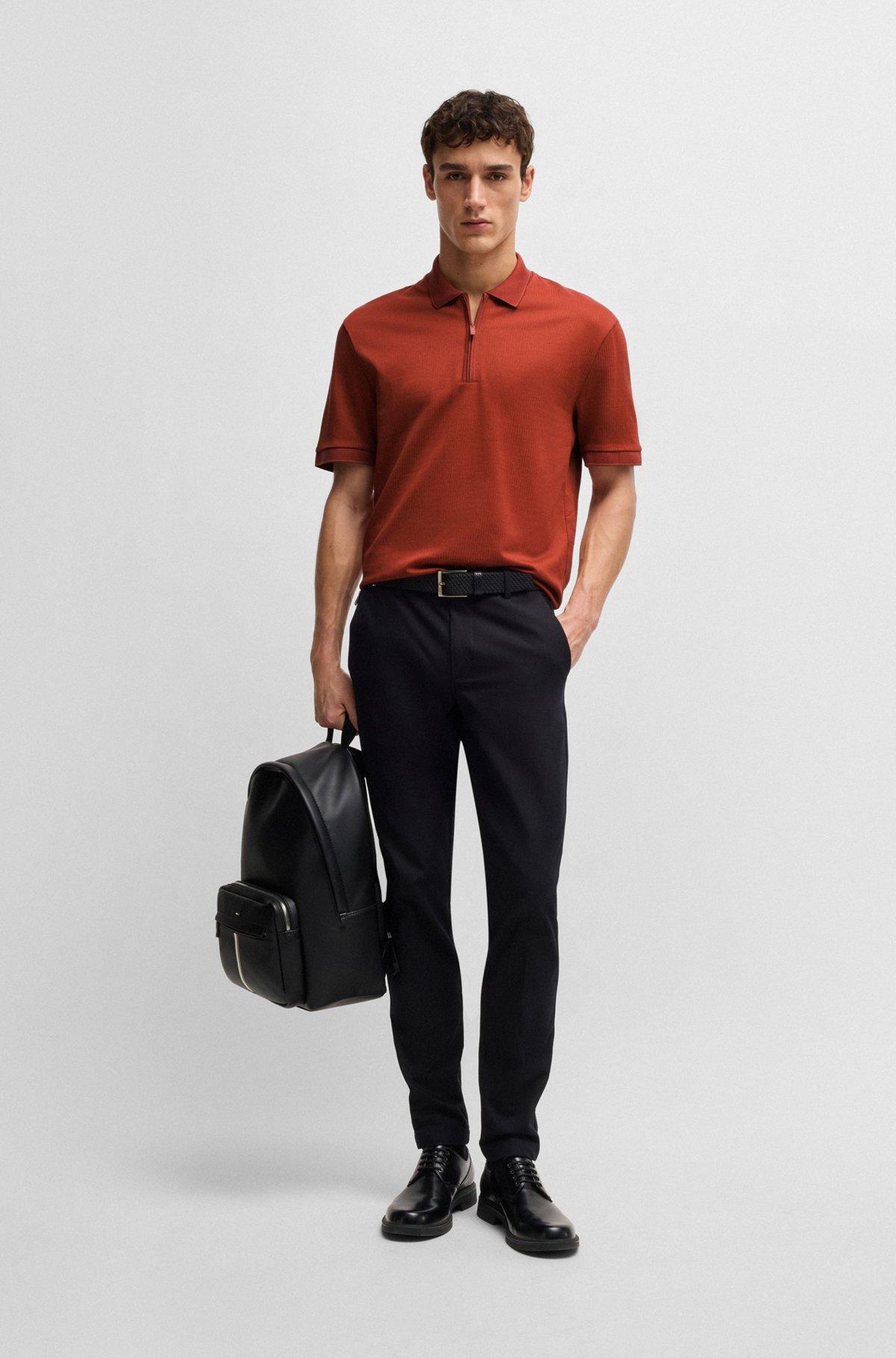 Polo shirt with seersucker structure Product Image