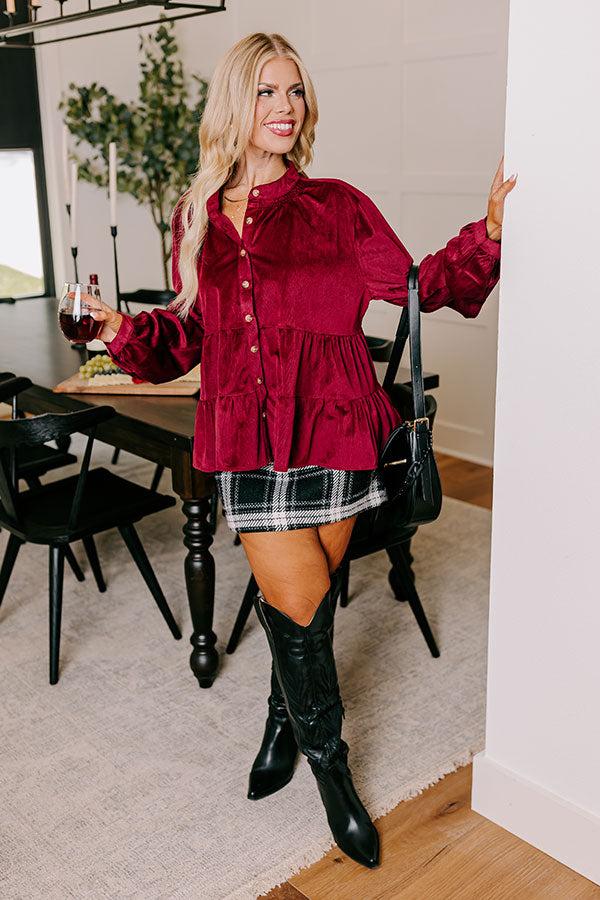 Sonoma Sways Shift Top in Wine Curves Product Image