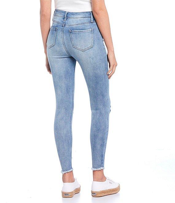 Hippie Laundry Throwback Destructed High Rise Skinny Jeans Product Image