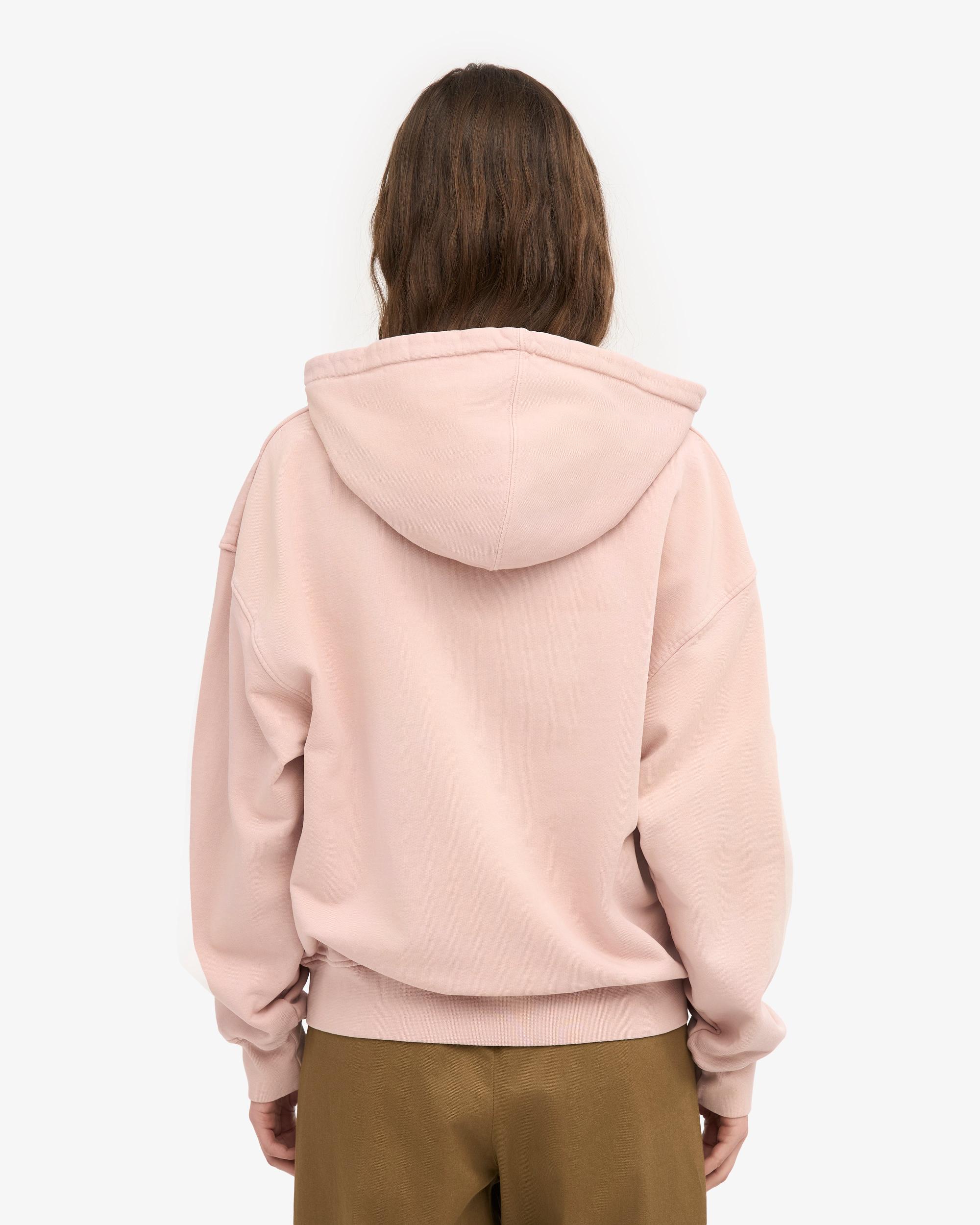 Organic Oversized Zip Hood - Faded Pink Product Image