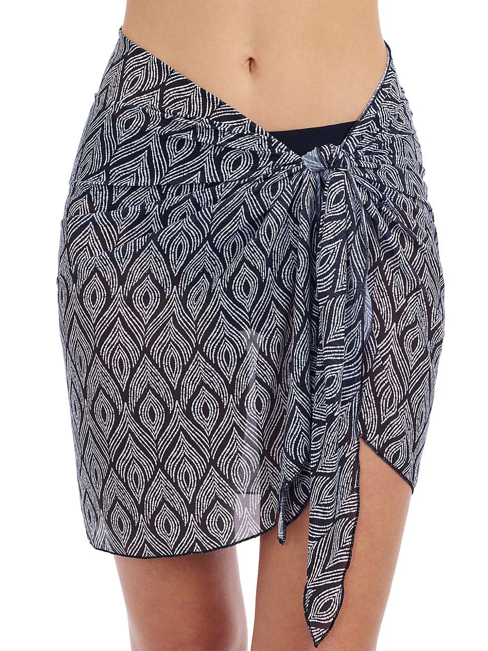 Womens Plume Mesh Tie-Waist Sarong Product Image