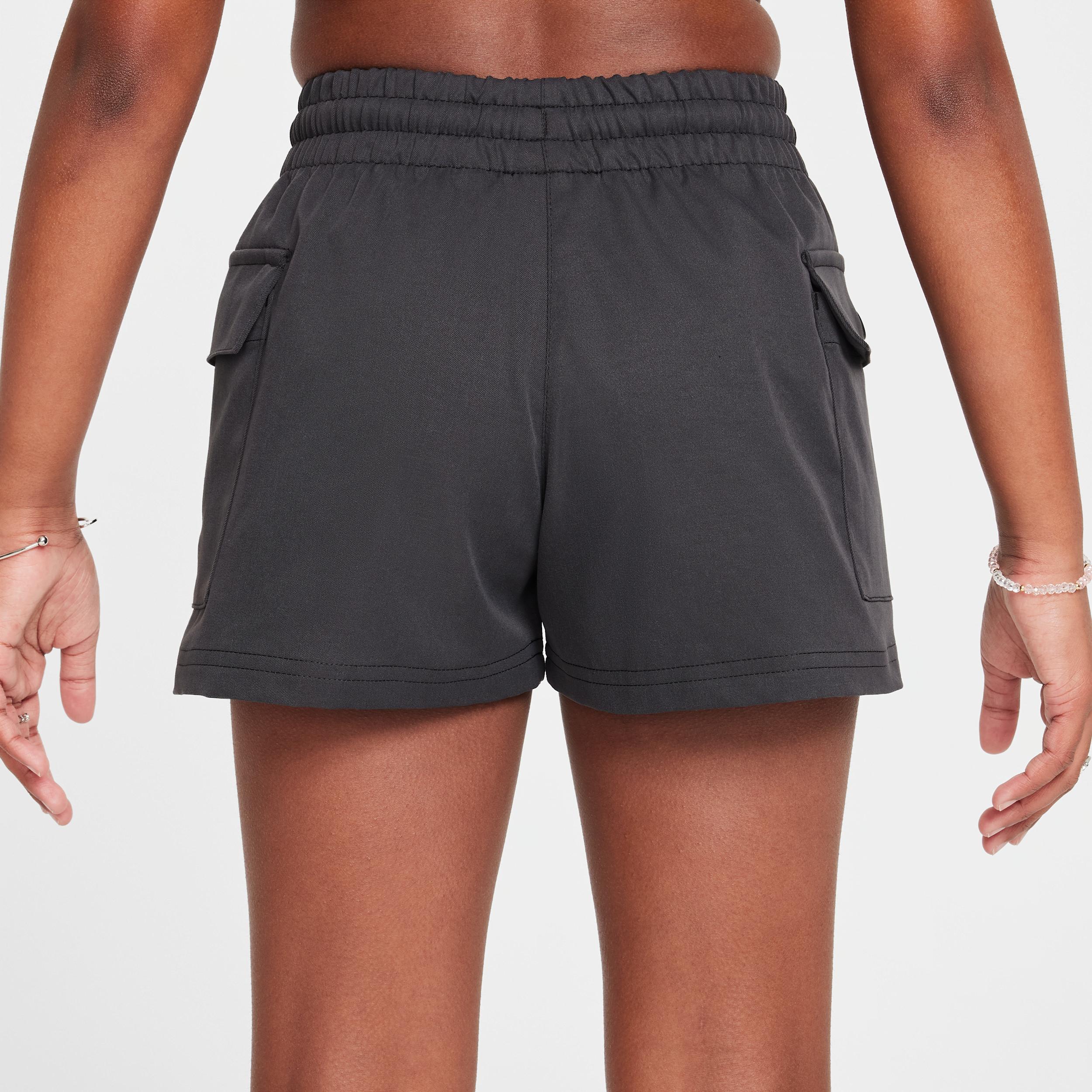 Unisex Nike Sportswear Girls Woven Cargo Shorts | HF8178-010 Product Image