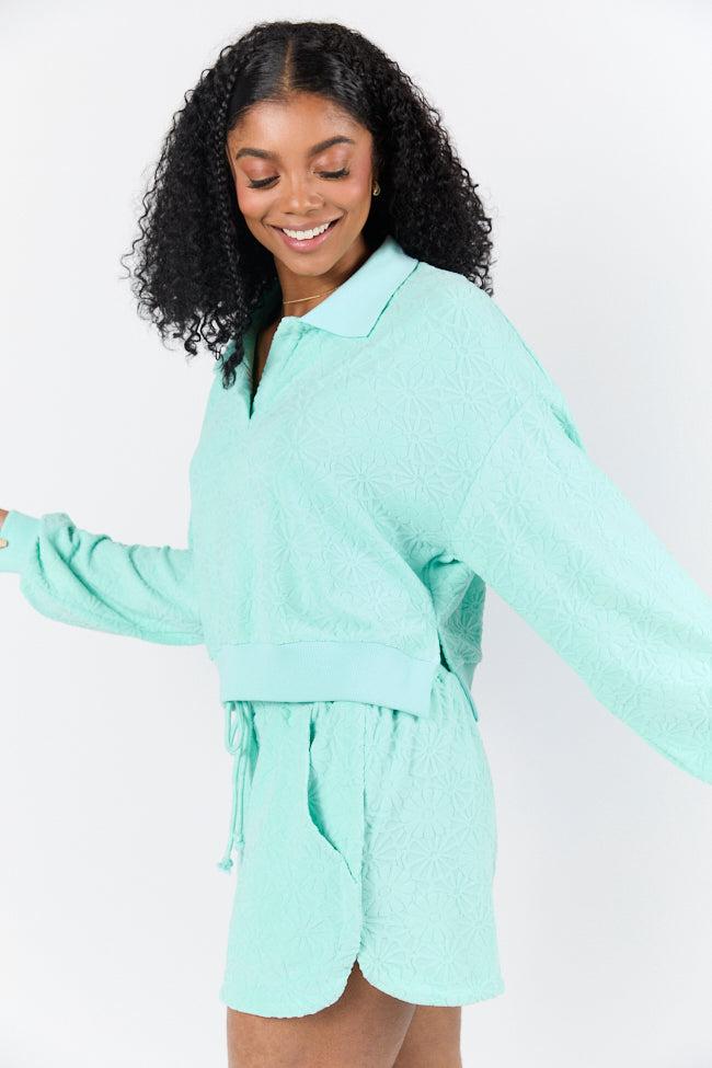 Hammock Haven Mint Textured Terry Knit Set FINAL SALE Product Image