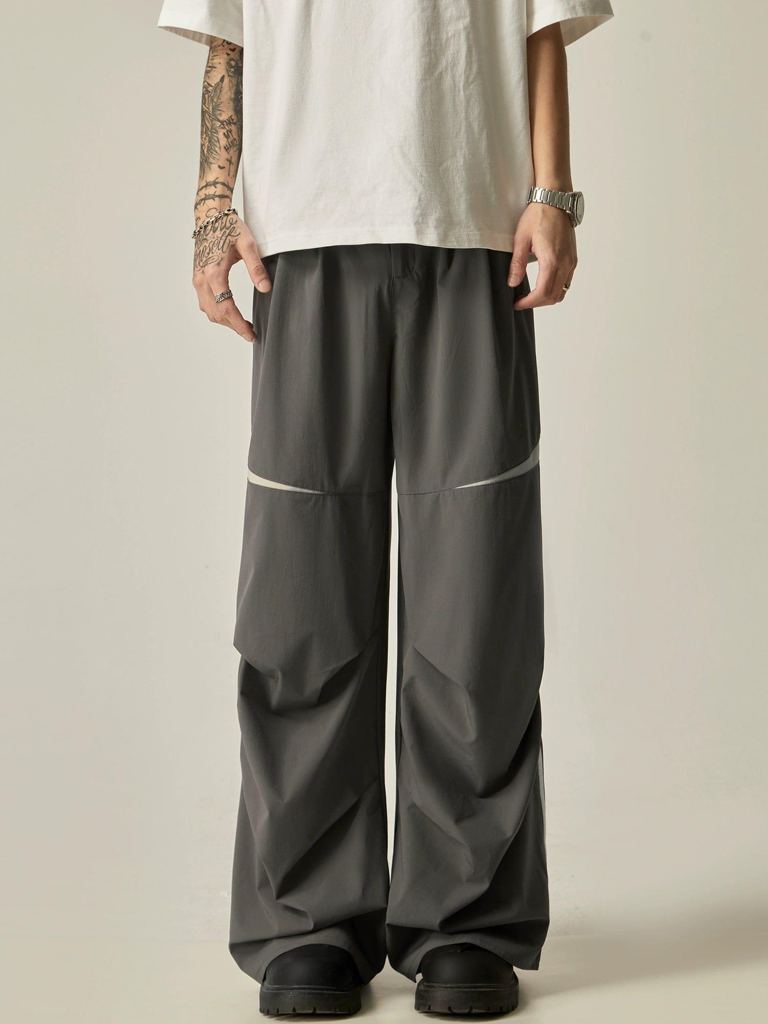 RT No. 11650 STRIPED PARACHUTE SPORT STRAIGHT PANTS Product Image