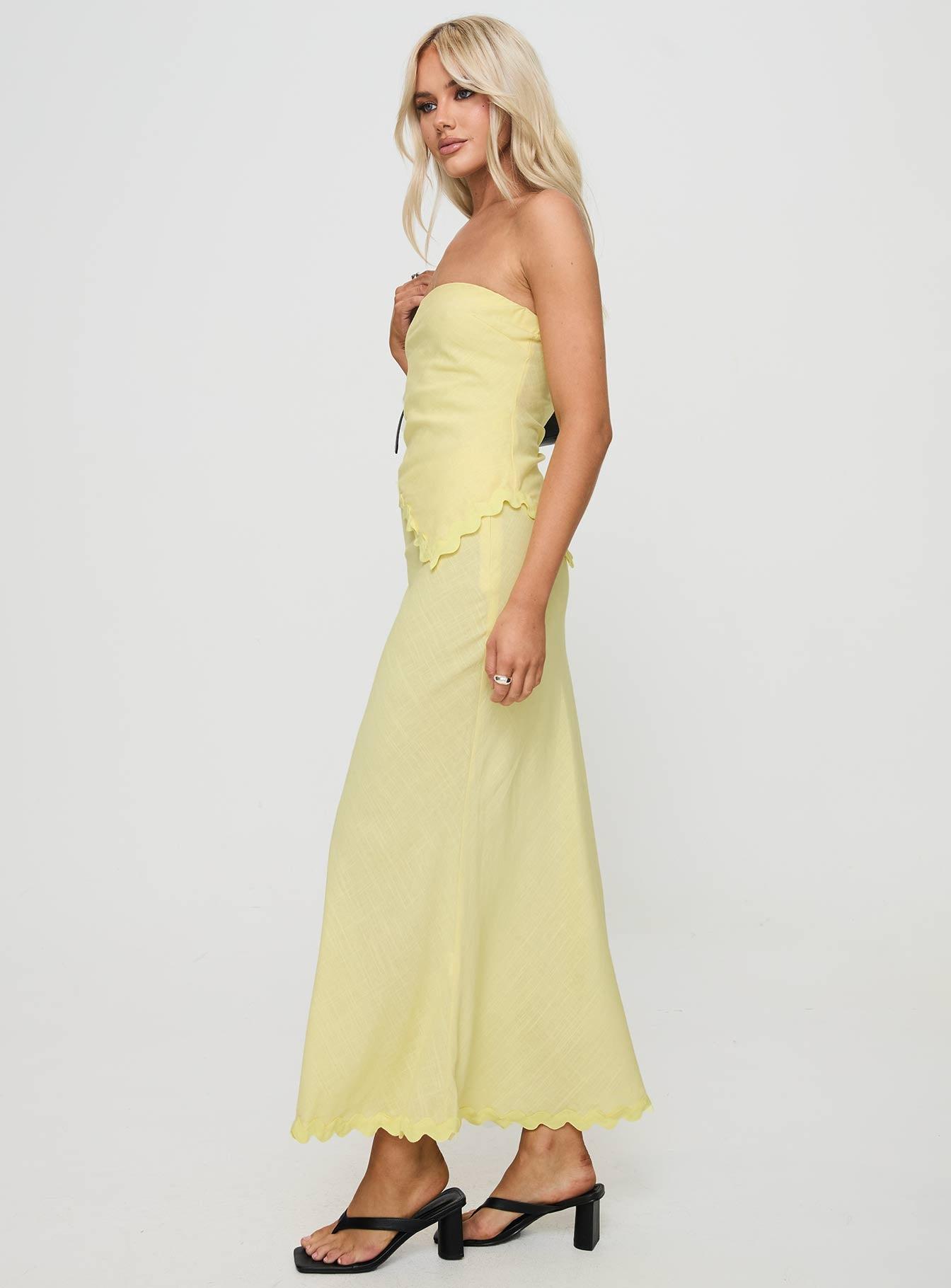 Silvershore Maxi Skirt Yellow Product Image