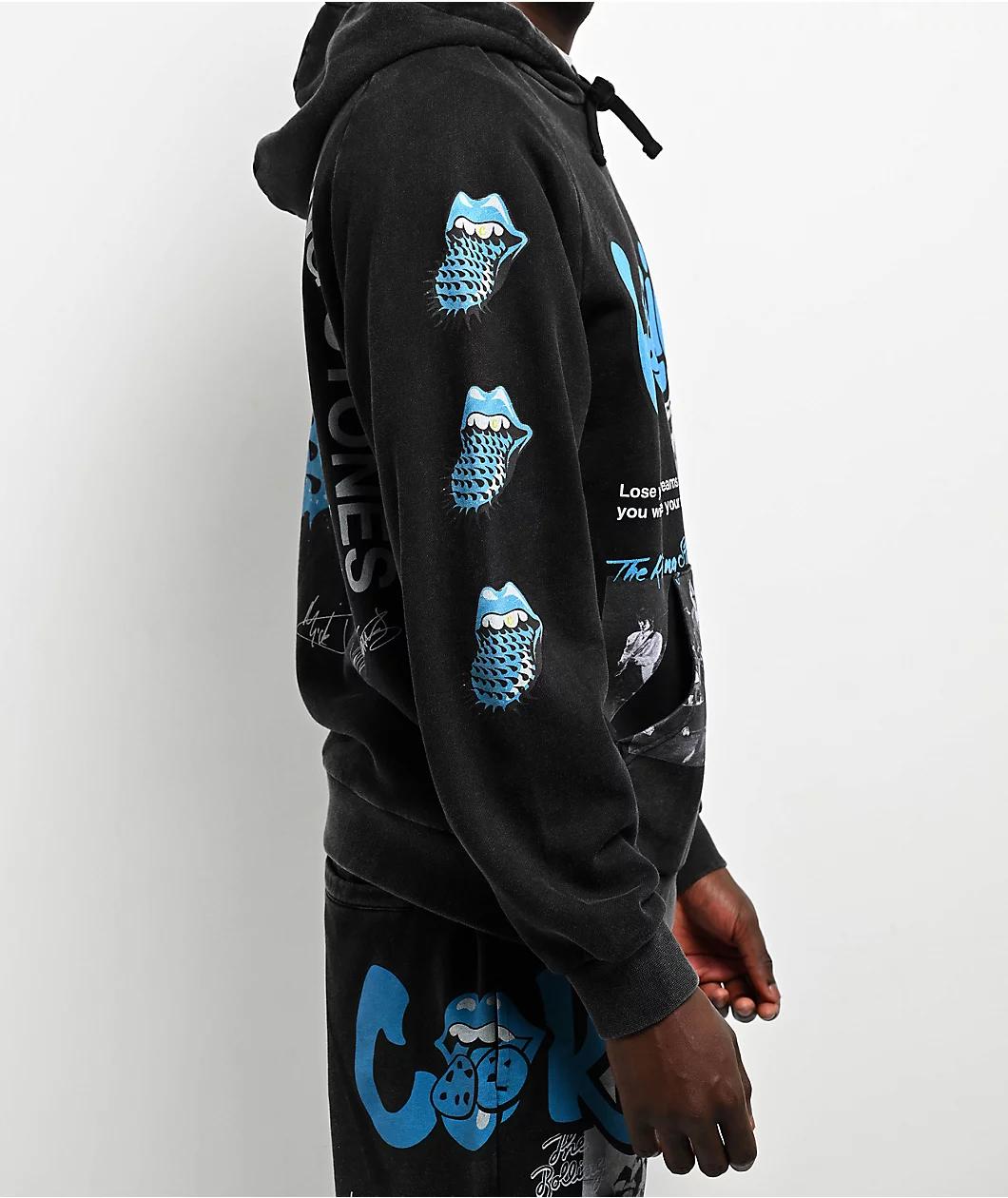 Cookies x The Rolling Stones Arch Black Wash Hoodie Product Image
