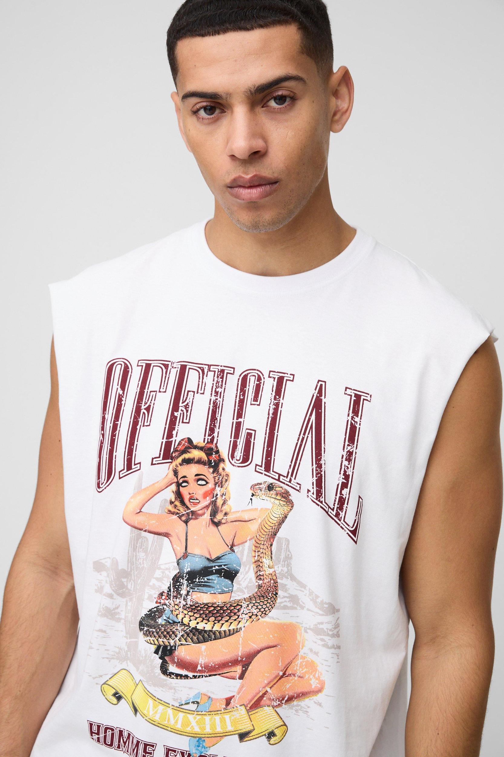 Oversized Official Graphic Tank | boohooMAN USA Product Image