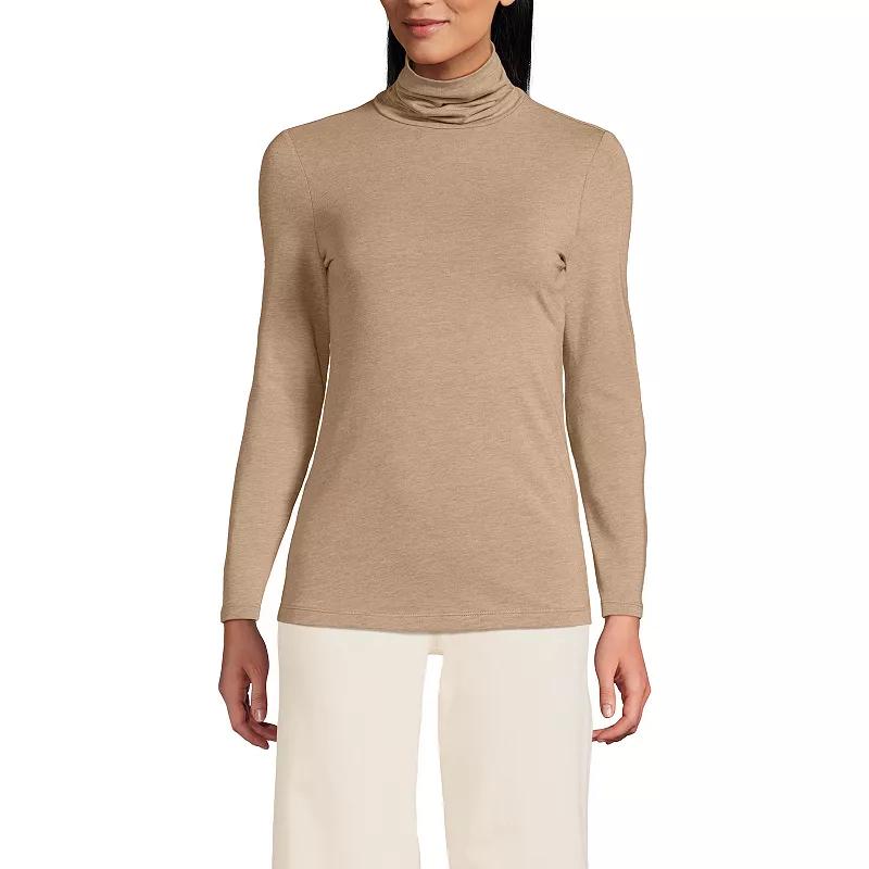 Women's Lands' End Lightweight Fitted Turtleneck,  Product Image