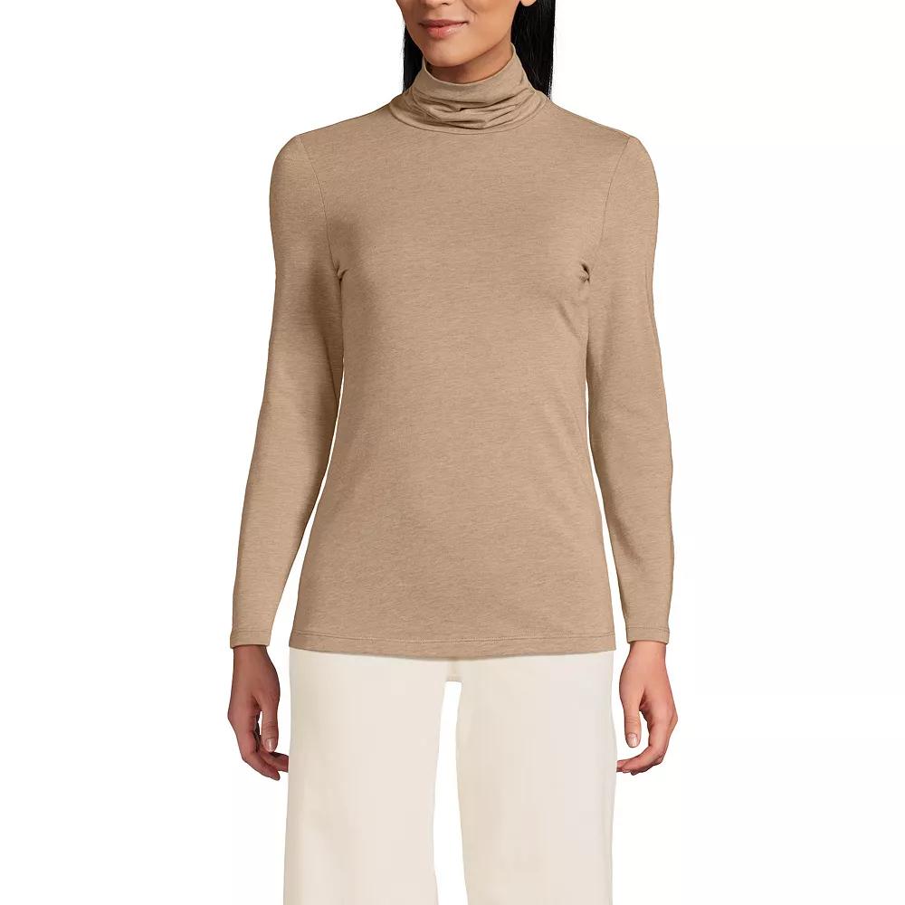 Women's Lands' End Lightweight Fitted Turtleneck,  Product Image